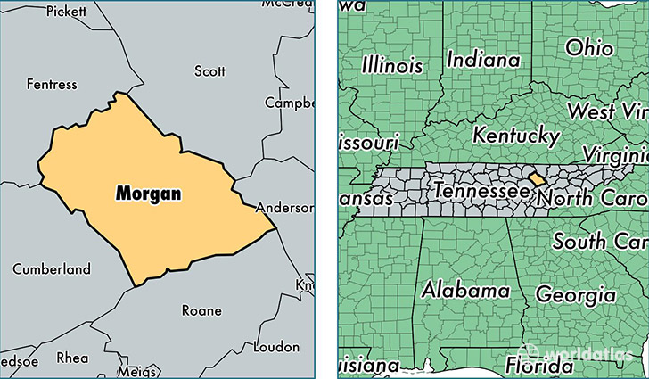 location of Morgan county on a map