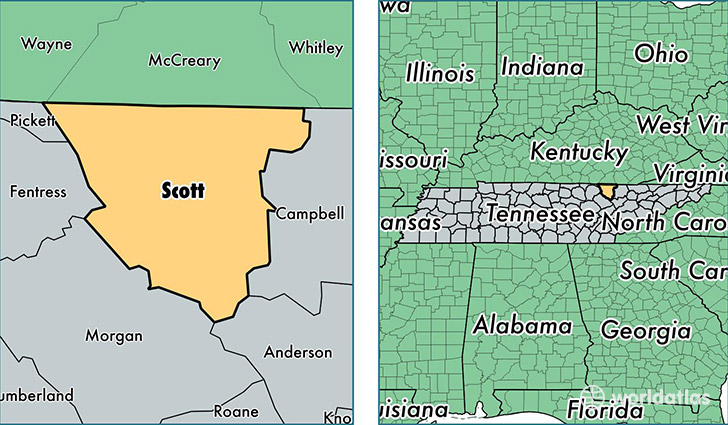 location of Scott county on a map