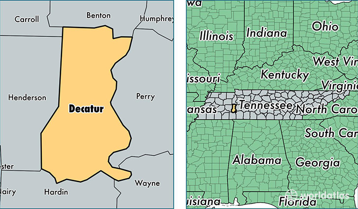 location of Decatur county on a map