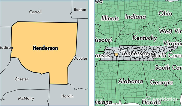 location of Henderson county on a map