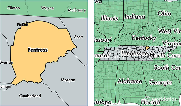 location of Fentress county on a map
