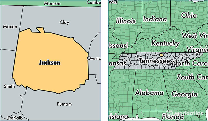 location of Jackson county on a map