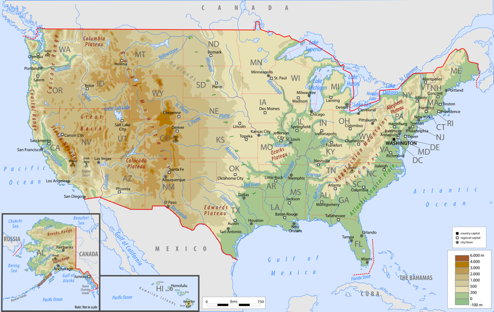 Map Of Usa Showing States And Major Cities