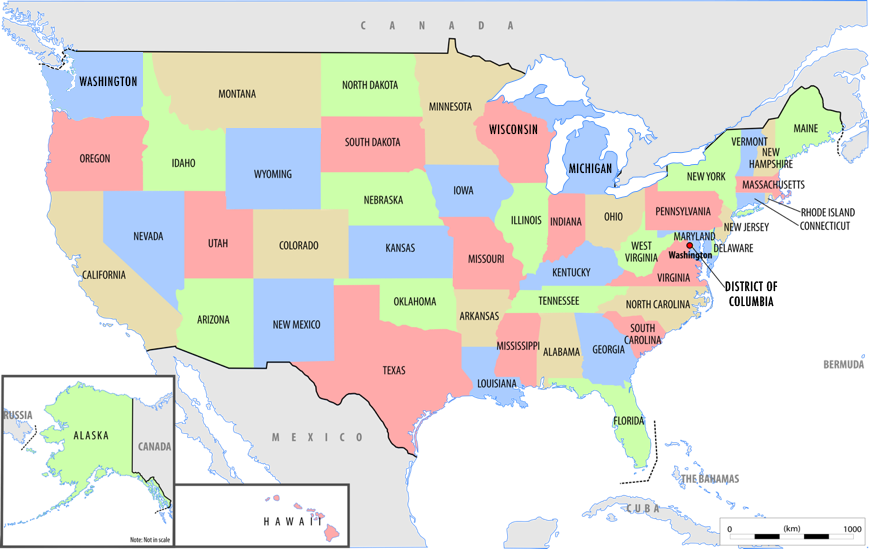 Us Map With Labeled States Map Map With 50 States Labeled