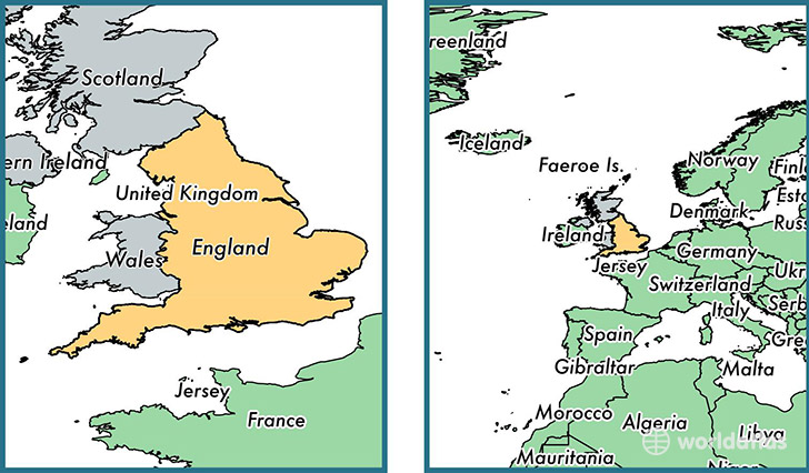 Where is England country? / Where is England Located in The World