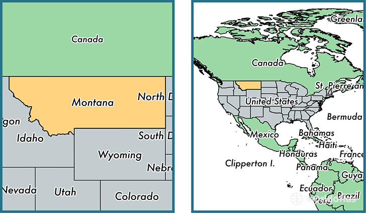 Time Zones Map Montana United States Map