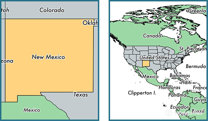 Where is New Mexico state? / Where is New Mexico Located in The World? / New Mexico state Map 