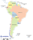 Map of south america no labels