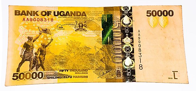 Uganda Flag National Colours Quality Chrome Keyring Picture Both Sides