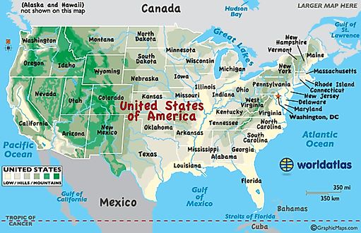 US Map for Kids with States