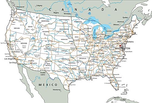 Usa Map Maps Of United States Of America Usa U S
