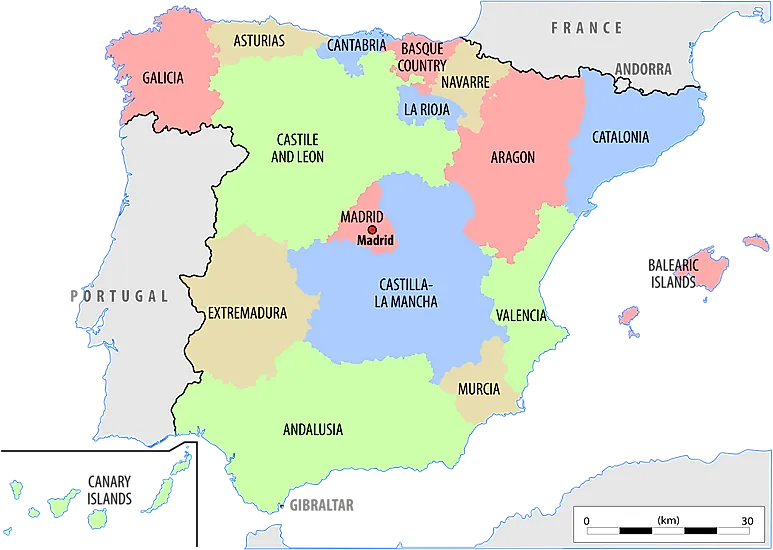 Map Of Spain And France - Maps For You