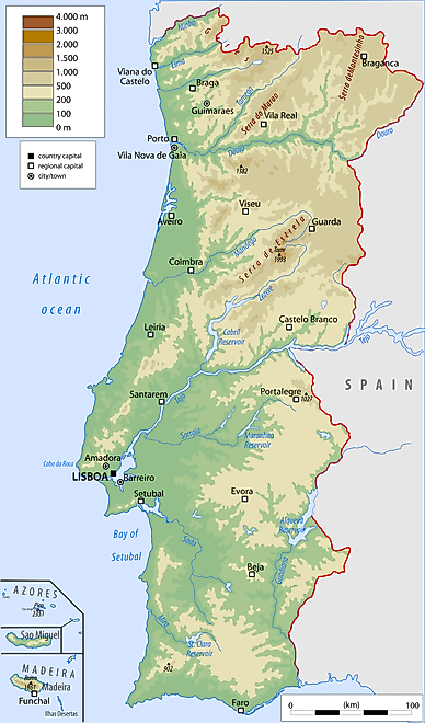 Map of Portugal
