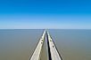 Aerial Drone Photography of the Lake Pontchartrain Causeway.