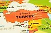 Turkey is an example of a transcontinental country.