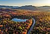 Overlooking the Kancamagus Highway, White Mountains, New Hampshire in fall.