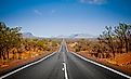The open road in Kimberly, Western Australia.