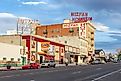 Old historic Mizpah Hotel, casino, and bar in Tonopah, USA. Editorial credit: travelview / Shutterstock.com