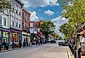 Downtown street in Bar Harbor, Maine. Image credit Darryl Brooks via Shutterstock