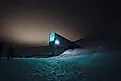 The Global Seed Vault at night in the arctic circle in Longyearbyen, Svalbard