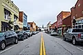 View of the main street in Seneca, South Carolina. Editorial credit: Cheri Alguire / Shutterstock.com