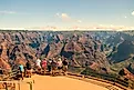 View to Waimea Canyon State Park on Island Kauai, Hawaii.