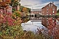 A 19th-century textile mill in Harrisville, New Hampshire.