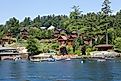 The scenic town of Lake George, New York.