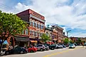 Odd Fellows Hall at 115 Water Street in historic town center of Exeter, New Hampshire. Editorial credit: Wangkun Jia / Shutterstock.com