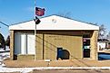 Rutland Post Office in Rutland, Illinois, on a sunny morning. Editorial credit: Eddie J. Rodriquez / Shutterstock.com