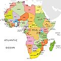 The map of Africa.