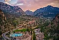Aerial view of Ouray, Colorado.