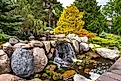 Scenic waterfall at Minnesota Landscape Arboretum. Credit: Photo Spirit/Shutterstock.com