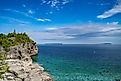 View of Lake Huron from Bruce Peninsula National Park in Tobermory. 