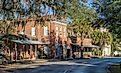The historic district in Micanopy, Florida, via Town of Micanopy (micanopytown.com)