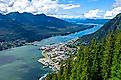 Aerial view of Juneau, the capital of Alaska.
