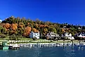 Fall colors in Mackinac Island, Michigan.