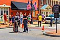 An outdoor event with people dressed as fictional characters in Jonesborough, Tennessee. Image credit: Dee Browning / Shutterstock.com.