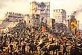 Illustration depicting the Fall of Constantinople.