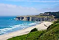 California coastline along Highway 1 between Half Moon Bay and Santa Cruz.