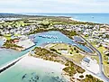 Aerial view of Robe, South Australia, Australia.