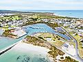 Aerial view of Robe, South Australia, Australia.