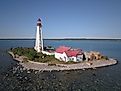 The Caribou Island Lighthouse on Lake Superior.