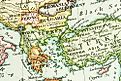 A map view of Turkey and a few of its neighbors. 