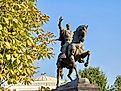 Amir Timur or Tamerlane monument in Samarkand, Uzbekistan