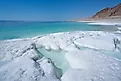Beautiful view at Salt beach, Dead sea. 