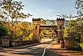 Hampden Bridge is a historic suspension bridge across the Kangaroo River and a heritage Victorian attraction in Kangaroo Valley, New South Wales. 