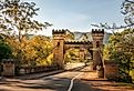 Hampden Bridge is a historic suspension bridge across the Kangaroo River and a heritage Victorian attraction in Kangaroo Valley, New South Wales.