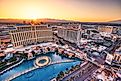 Aerial view of the Bellagio hotel in Las Vegas, Nevada. Editorial credit: RomanSlavik.com / Shutterstock.com