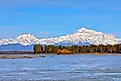 Susitna River and Denali, Talkeetna, Alaska. 